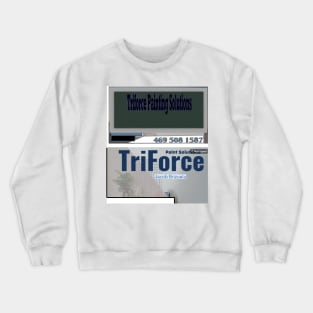 Triforce Painting Solutions call card for interior painting service Crewneck Sweatshirt